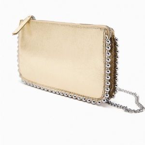 ZARA Studded Crossbody Wallet Bag
